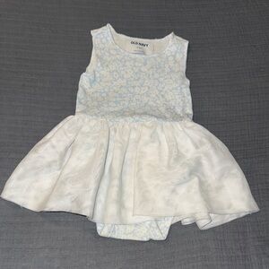 White Floral Kids Dress